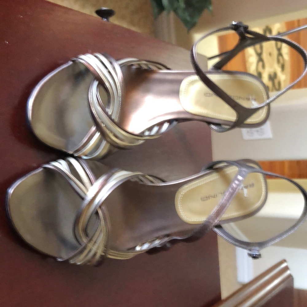 Woman’s heeled open toed shoes